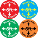 Thank You For "6FT" Social Distancing Floor Decals