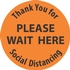 "Please Wait Here" Social Distancing Floor Decals